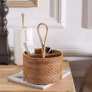 Cesta de Armazenamento de Vime em Rattan Feita a Mão