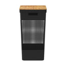 Cesto de roupas Ou 49L com tampa de bambu Linha Grid