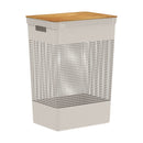 Cesto de roupas Ou 49L com tampa de bambu Linha Grid