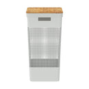 Cesto de roupas Ou 49L com tampa de bambu Linha Grid