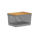 Cesto organizador Ou 20L com tampa de bambu Linha Grid