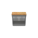 Cesto organizador Ou 20L com tampa de bambu Linha Grid