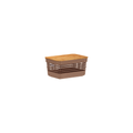 Cesto organizador Ou 2,5L com tampa de bambu Linha Grid
