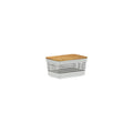 Cesto organizador Ou 2,5L com tampa de bambu Linha Grid