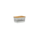 Cesto organizador Ou 2,5L com tampa de bambu Linha Grid