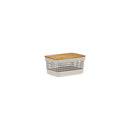 Cesto organizador Ou 2,5L com tampa de bambu Linha Grid