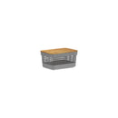 Cesto organizador Ou 2,5L com tampa de bambu Linha Grid