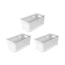 Kit de Organizadores de Geladeira com Cesto Ou 3 Unidades 30x15x13 Linha Clear Fresh