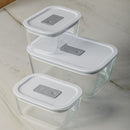 Kit de Potes de Vidro Hermético Ou 1,2 L e 370ml Linha Fresh Lock