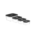 Kit de Potes de Vidro Hermético Ou 4 Peças Fresh Lock