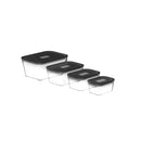 Kit de Potes de Vidro Hermético Ou 4 Peças Fresh Lock