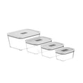 Kit de Potes de Vidro Hermético Ou 4 Peças Fresh Lock