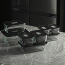 Kit de Potes de Vidro Herméticos Ou 6 Peças Linha Fresh Lock