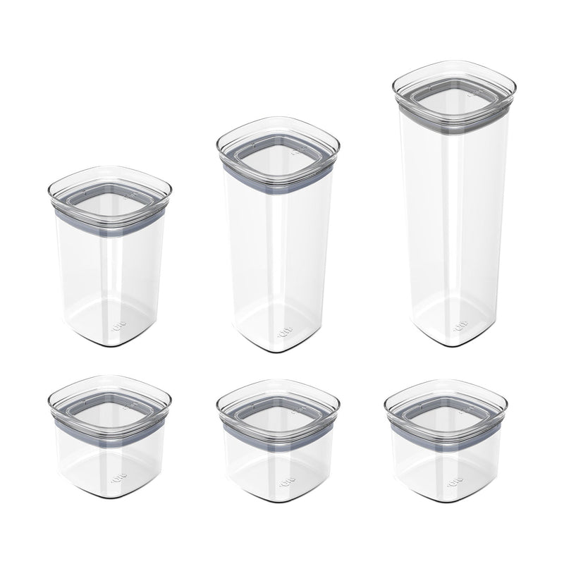 Kit de Potes Herméticos Modular Ou 6 Unidades Linha Block