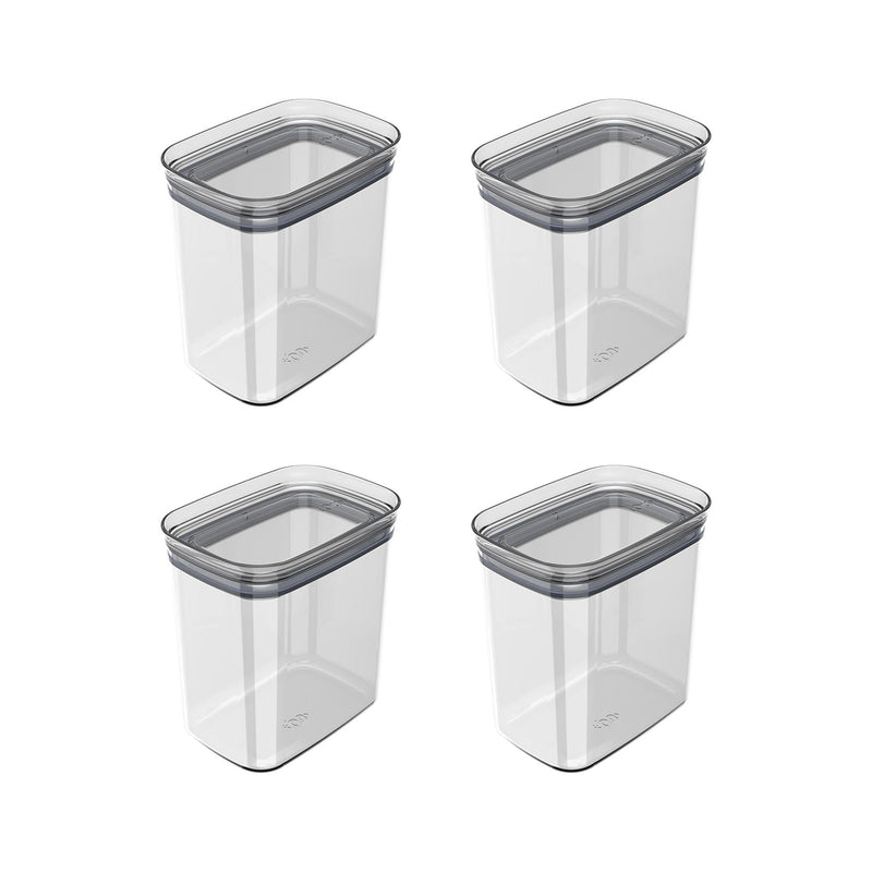 Kit de Potes Herméticos Ou 4 Unidades 1,5L Linha Block